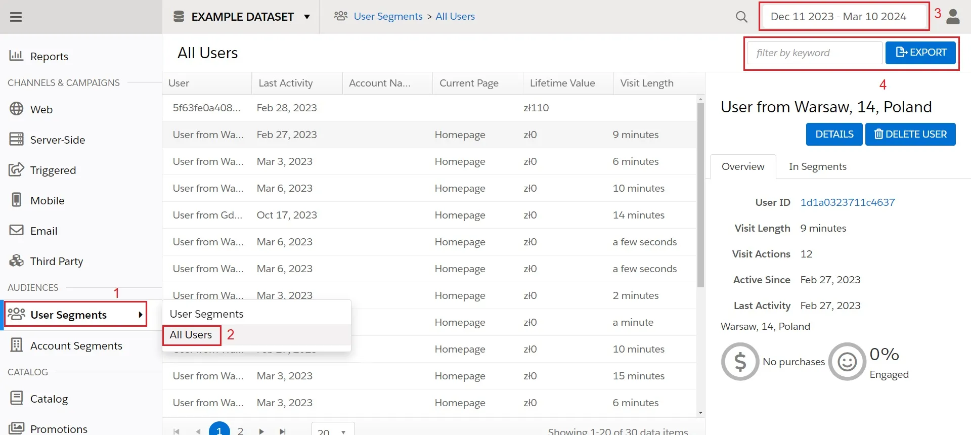 Marketing Cloud Personalization - All Users CSV Export