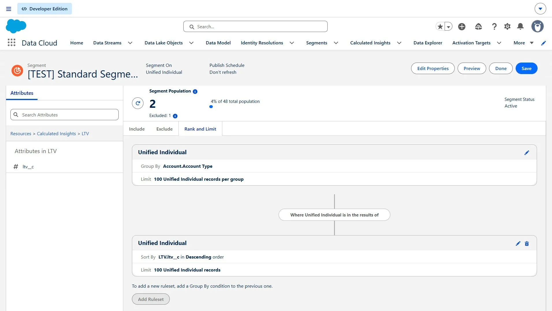 Rank and Limit with Group By configured