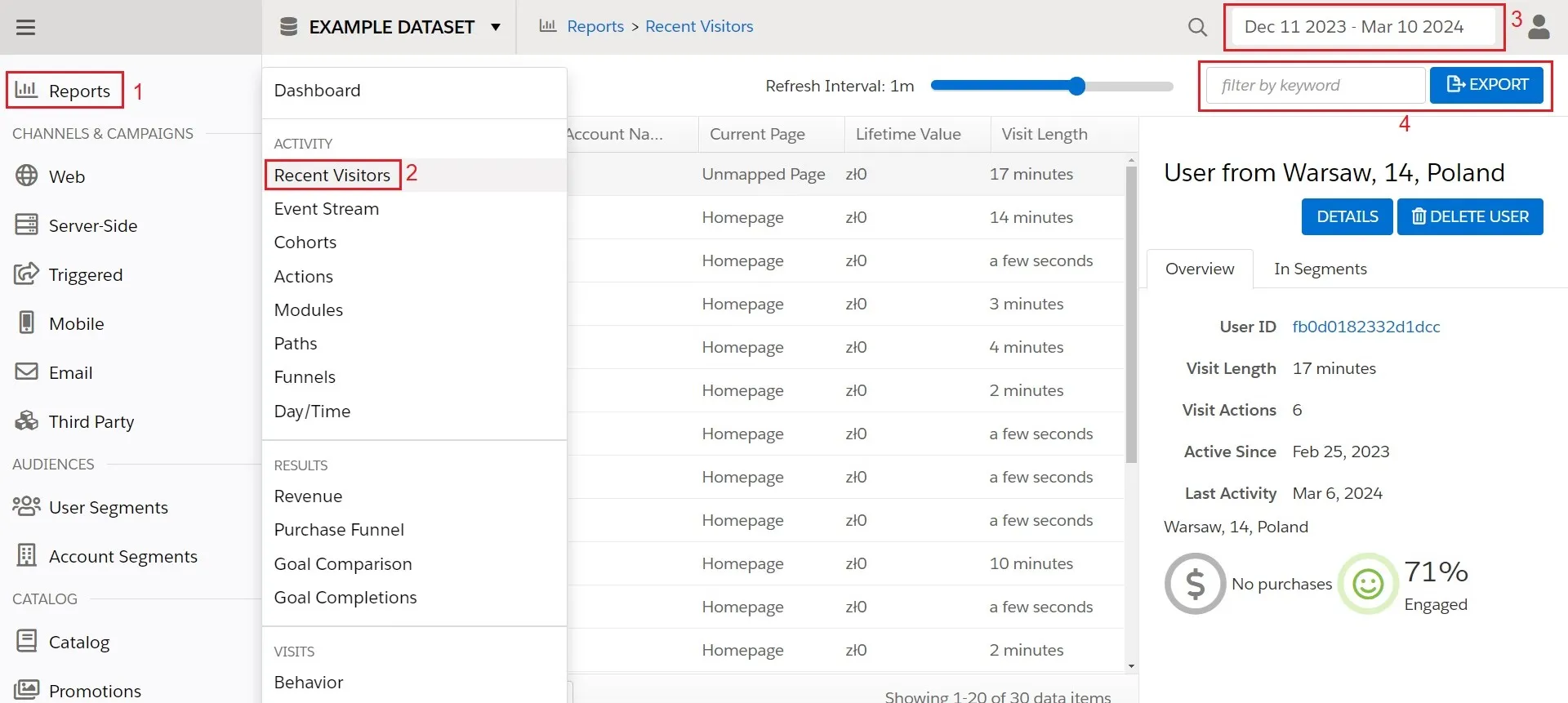 Marketing Cloud Personalization - Recent Visitors CSV Export