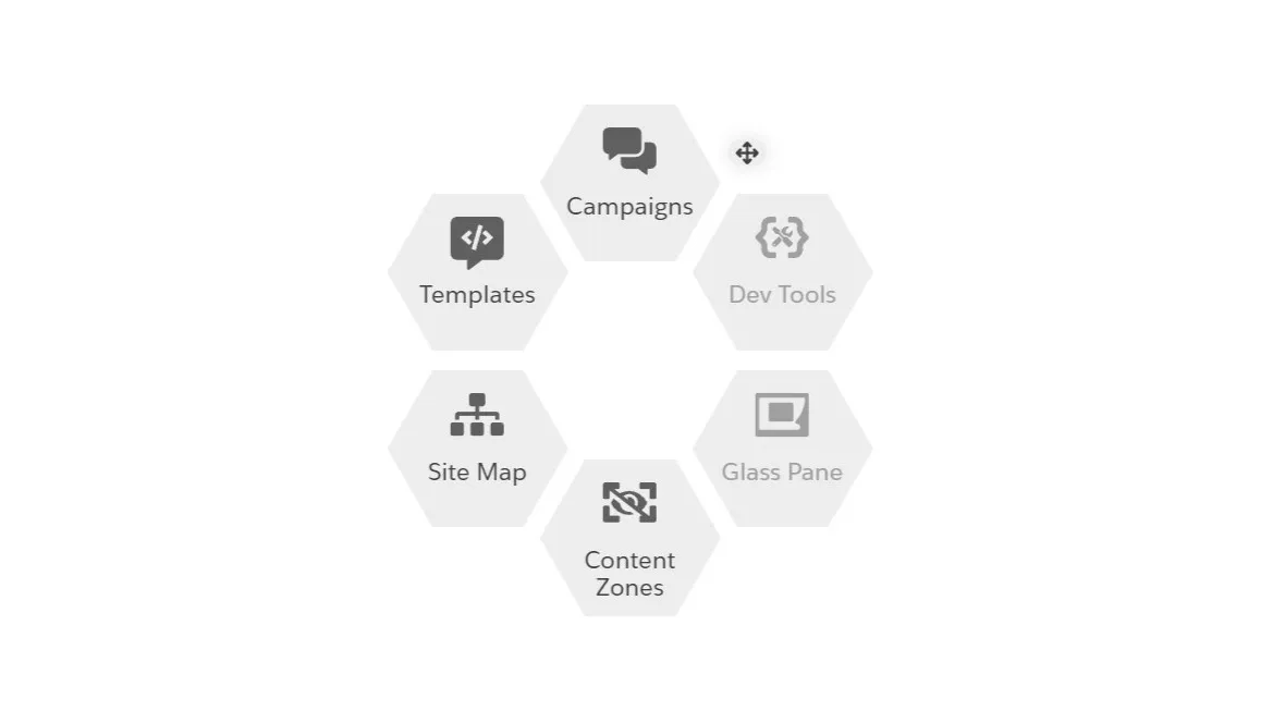 Marketing Cloud Personalization Visual Editor menu