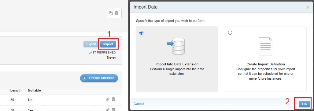 Marketing Cloud - Import Data Into Data Extension