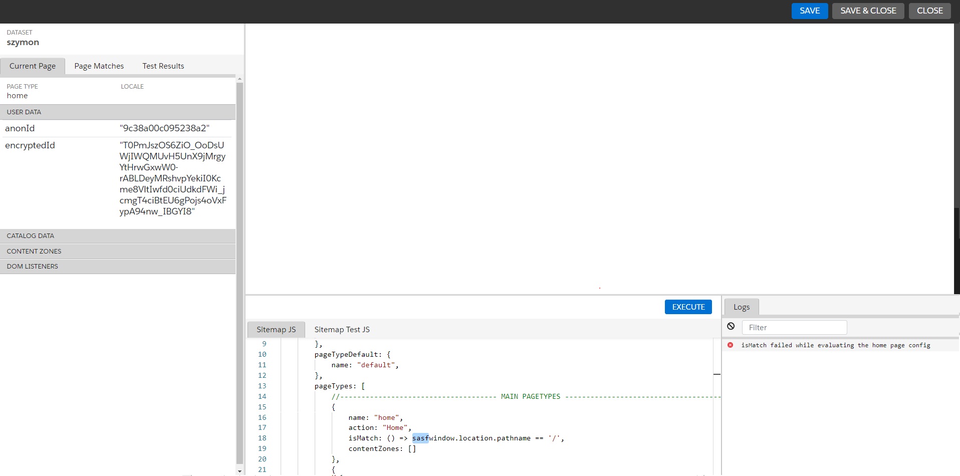 Marketing Cloud Personalization Visual Editor Sitemap module