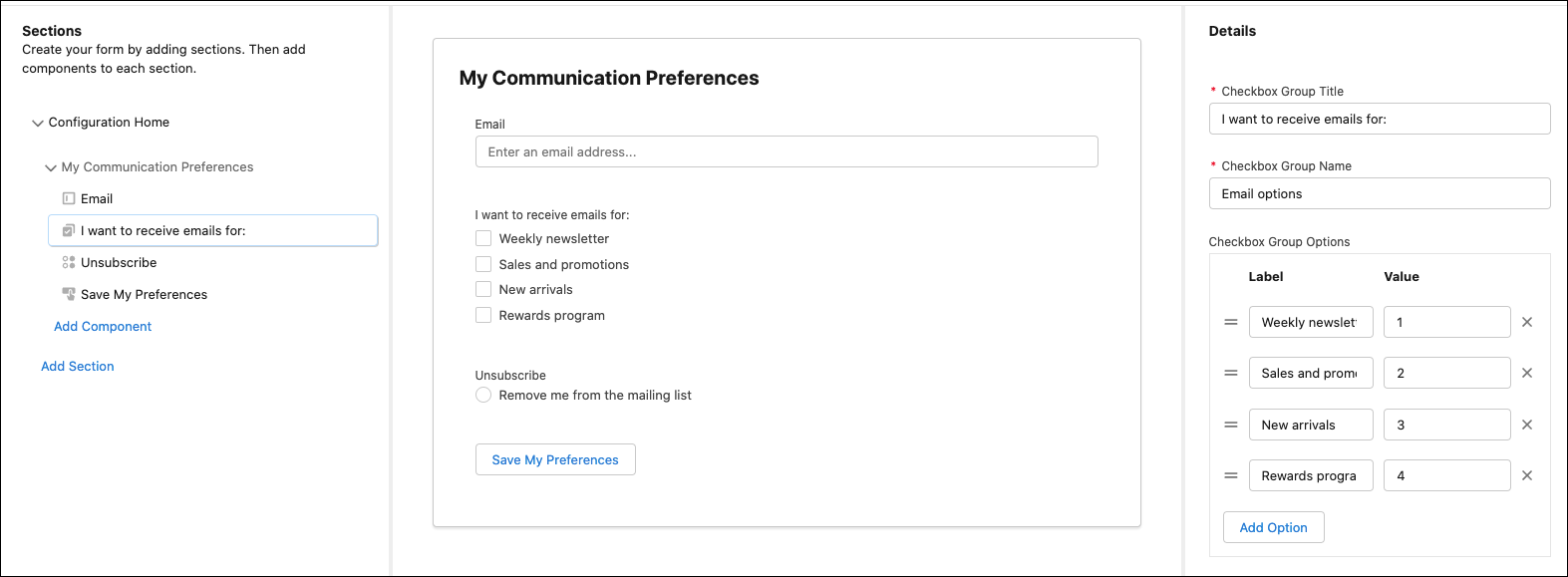 Marketing Cloud Growth - consent manager form creation